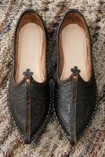 Classic Black Leather Jodhpuri Mojari - Image 7
