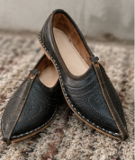 Classic Black Leather Jodhpuri Mojari - Image 3