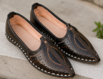 Royal Black Leather Jodhpuri Mojari - Image 6