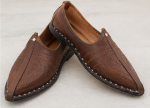 Classic Brown Leather Jodhpuri Mojari - Image 3