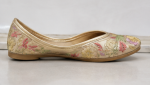 Champagne Floral Heritage Embroidered Jodhpuri Mojari - Image 5