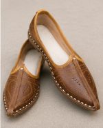 Traditional Brown Leather Jodhpuri Mojari - Image 3