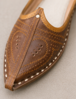 Traditional Brown Leather Jodhpuri Mojari - Image 5