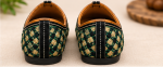 Black Gold Diamond Handwoven Jodhpuri Mojari - Image 4