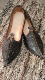 Classic Black Leather Jodhpuri Mojari - Image 8
