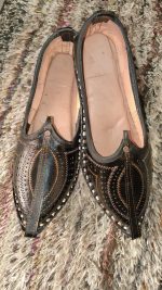 Royal Black Leather Jodhpuri Mojari - Image 8