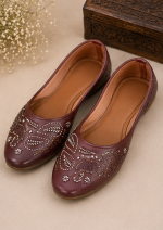 Maroon Paisley Jodhpuri Mojari - Image 5