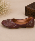 Maroon Paisley Jodhpuri Mojari - Image 3