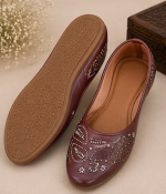Maroon Paisley Jodhpuri Mojari - Image 4