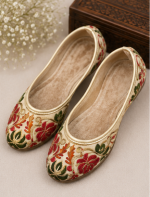 Ivory Gulnaar Heritage Embroidered Jodhpuri Mojari - Image 5