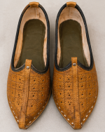 Royal Camel Chevron Handcrafted Jodhpuri Mojari
