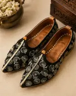 Royal Spiral Thread Ethnic Jodhpuri Mojari & Rajasthani Shoes For Men - Image 3