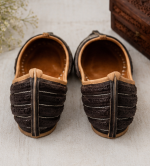 Black Stripe Heritage Ethnic Jodhpuri Mojari & Rajasthani Shoes For Men - Image 3