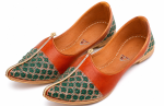 Rajputi Green Jodhpuri Mojari & Rajasthani Shoes For Men - Image 3