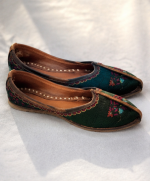 Emerald Floral Handcrafted Men's Jodhpuri Mojari